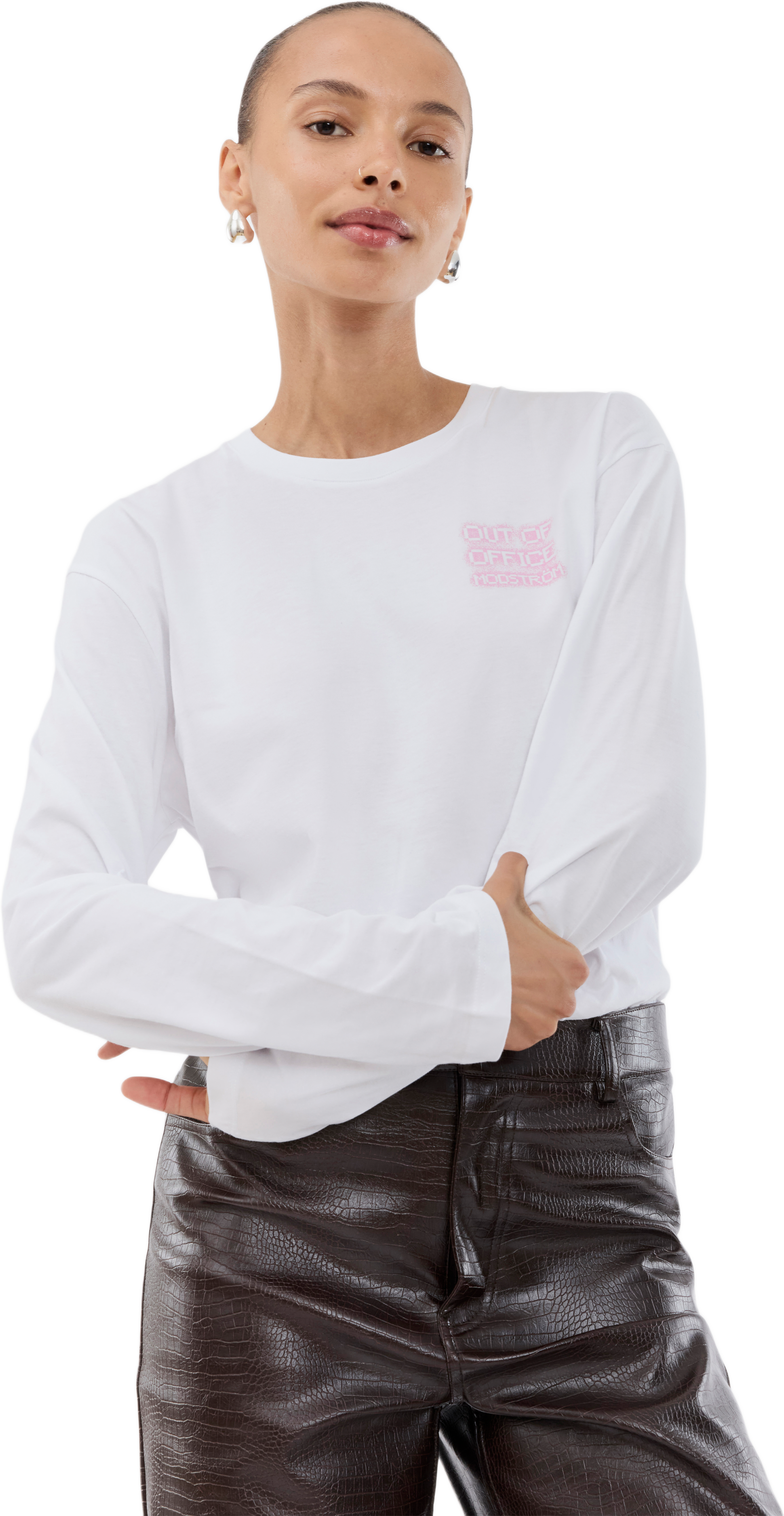 Sugarmd Ls T-shirt, från Modström, i färgen white.