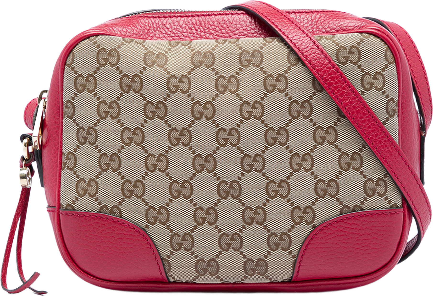 Gucci Gg Canvas Bree Crossbody, från Luxclusif, i färgen röd.