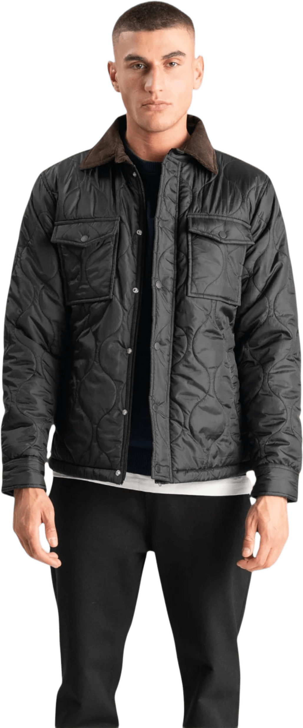 Quiltad Jacka, från TeeShoppen, i färgen svart.