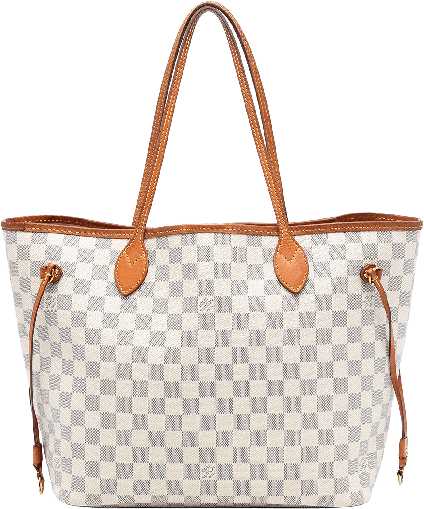 Louis Vuitton Damier Azur Neverfull Mm, från Luxclusif, i färgen white.