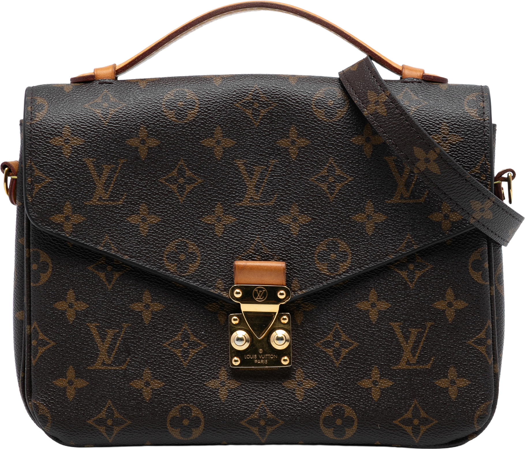 Louis Vuitton Monogram Pochette Metis, från Luxclusif, i färgen brown.