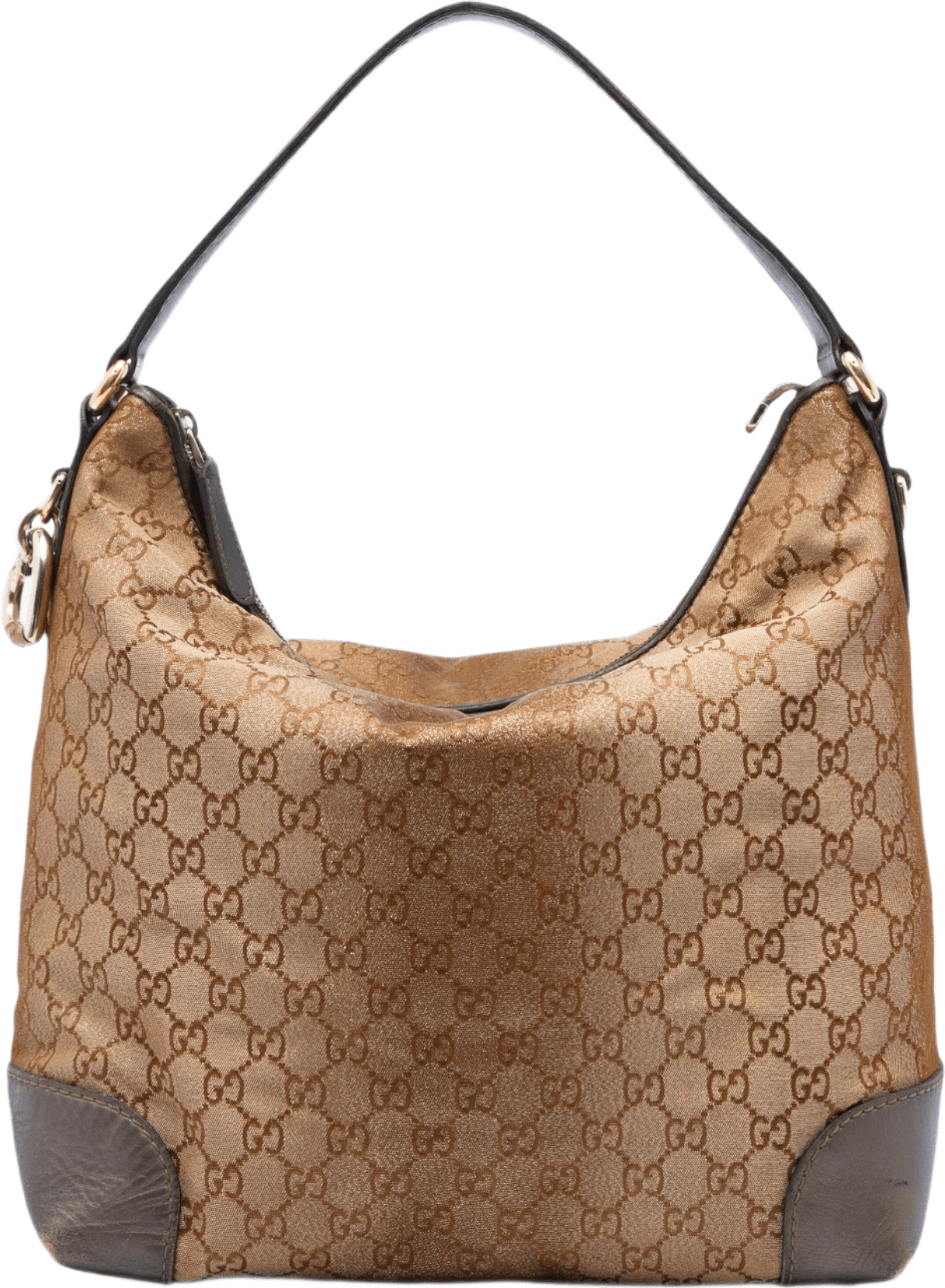 Gucci Gg Lurex Heart Bit Shoulder Bag, från Luxclusif, i färgen brun.