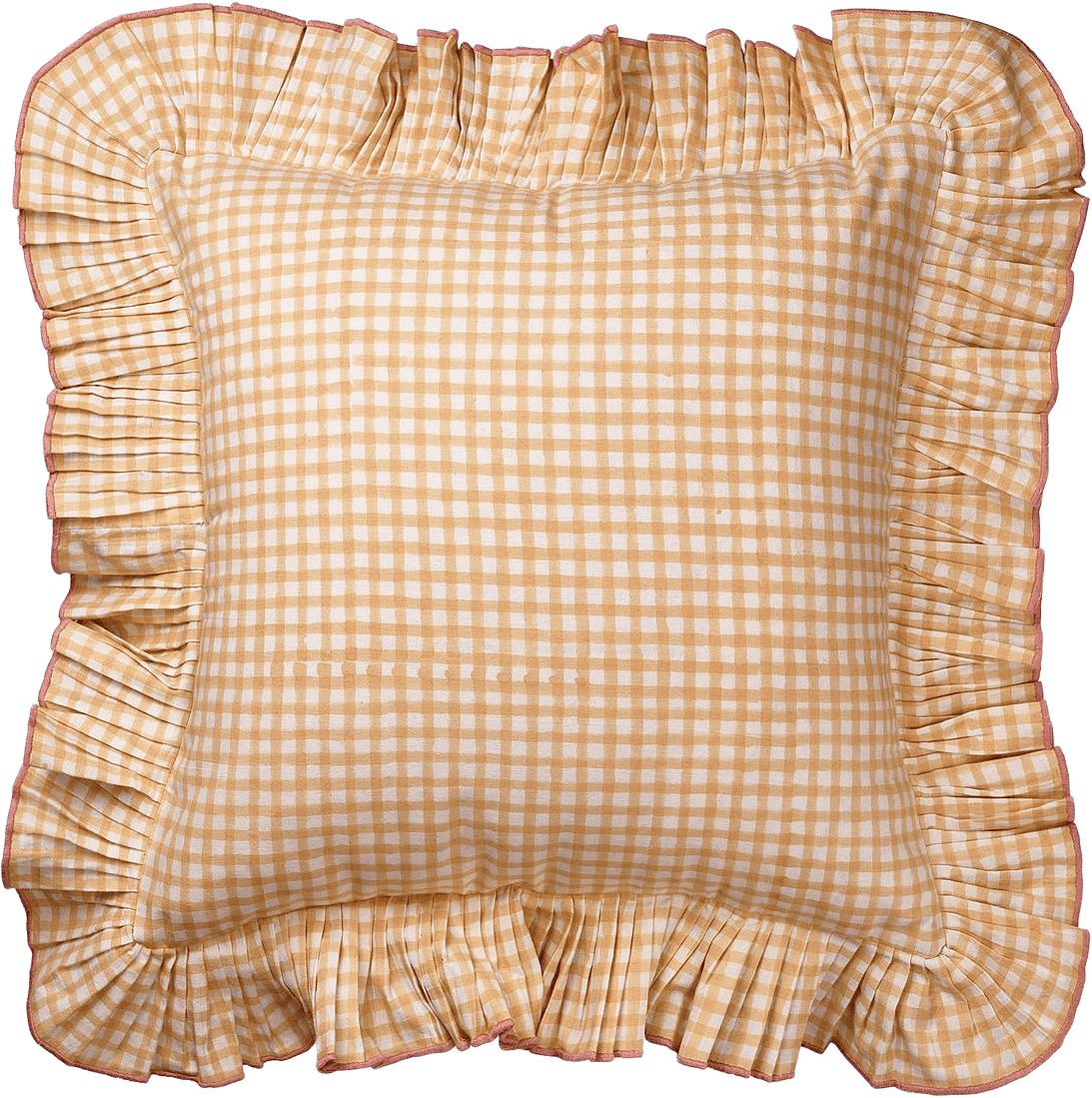 Vichy Kuddfodral - 40x40 Cm, från Pick A Poppy, i färgen light yellow.