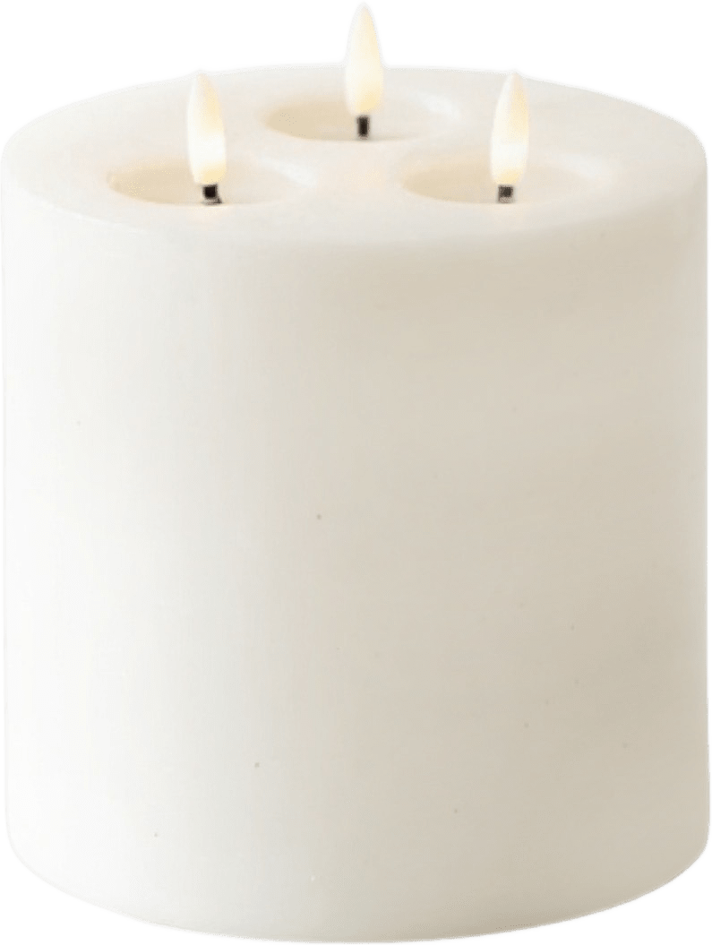 Luca Led-blockljus 3 Lågor, från Led Nordic, i färgen vit.