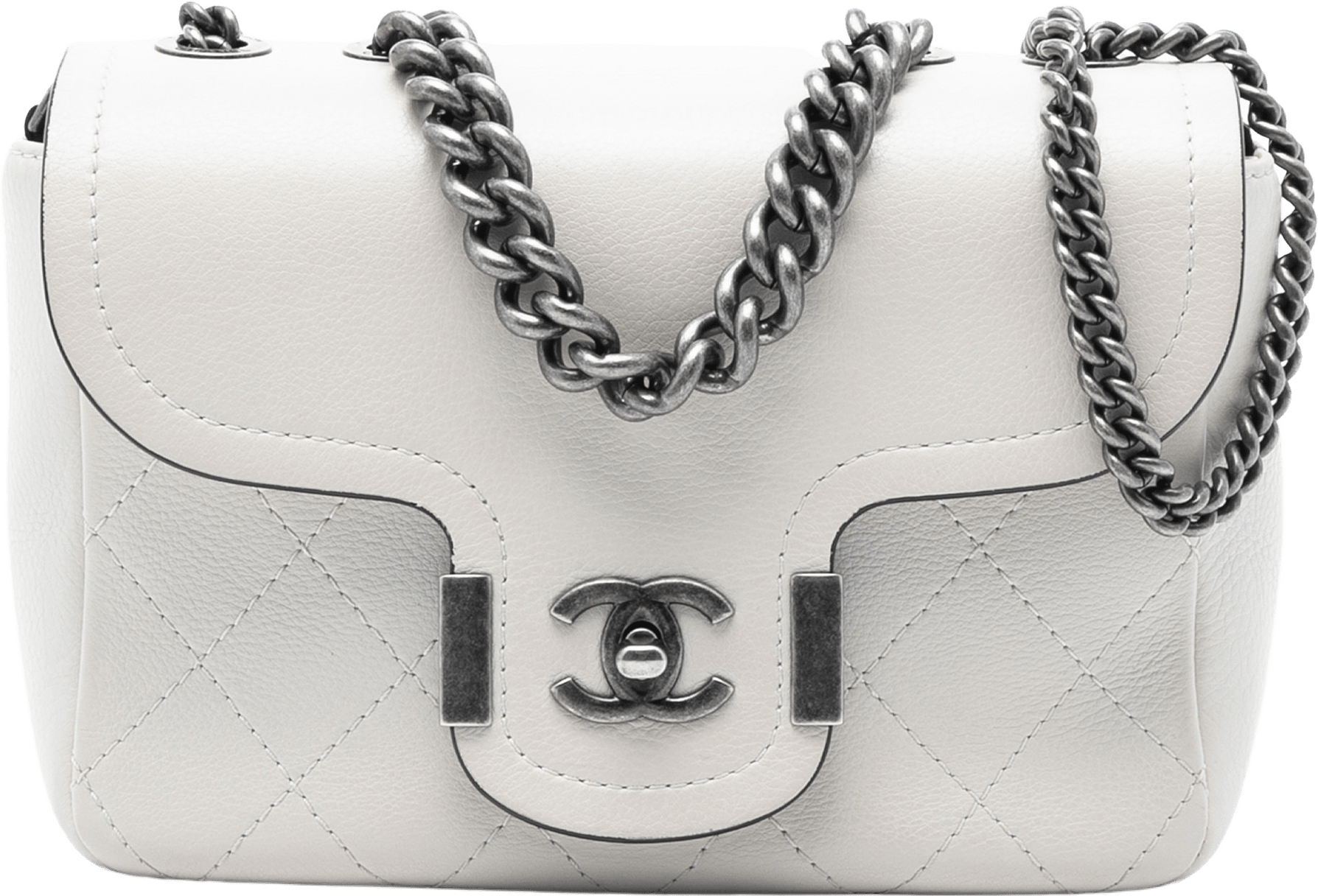 Chanel Paris-greece Calfskin Archi Chic Flap, från Luxclusif, i färgen white.