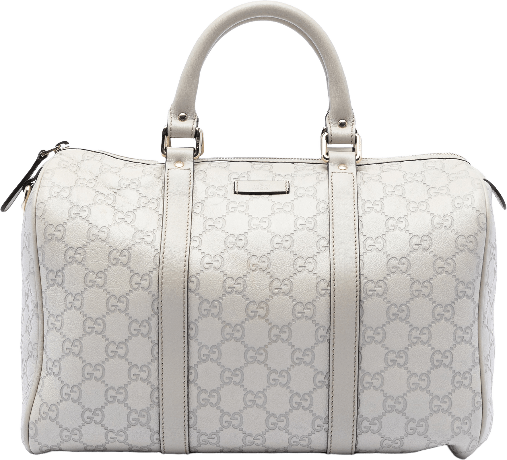 Gucci Medium Guccissima Joy Boston Bag, från Luxclusif, i färgen white.