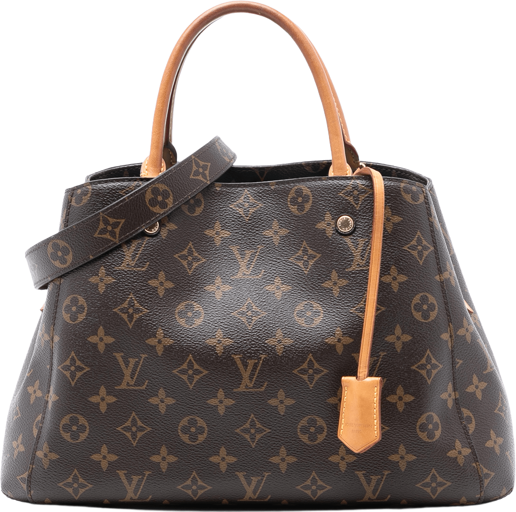 Louis Vuitton Monogram Montaigne Mm, från Luxclusif, i färgen brown.