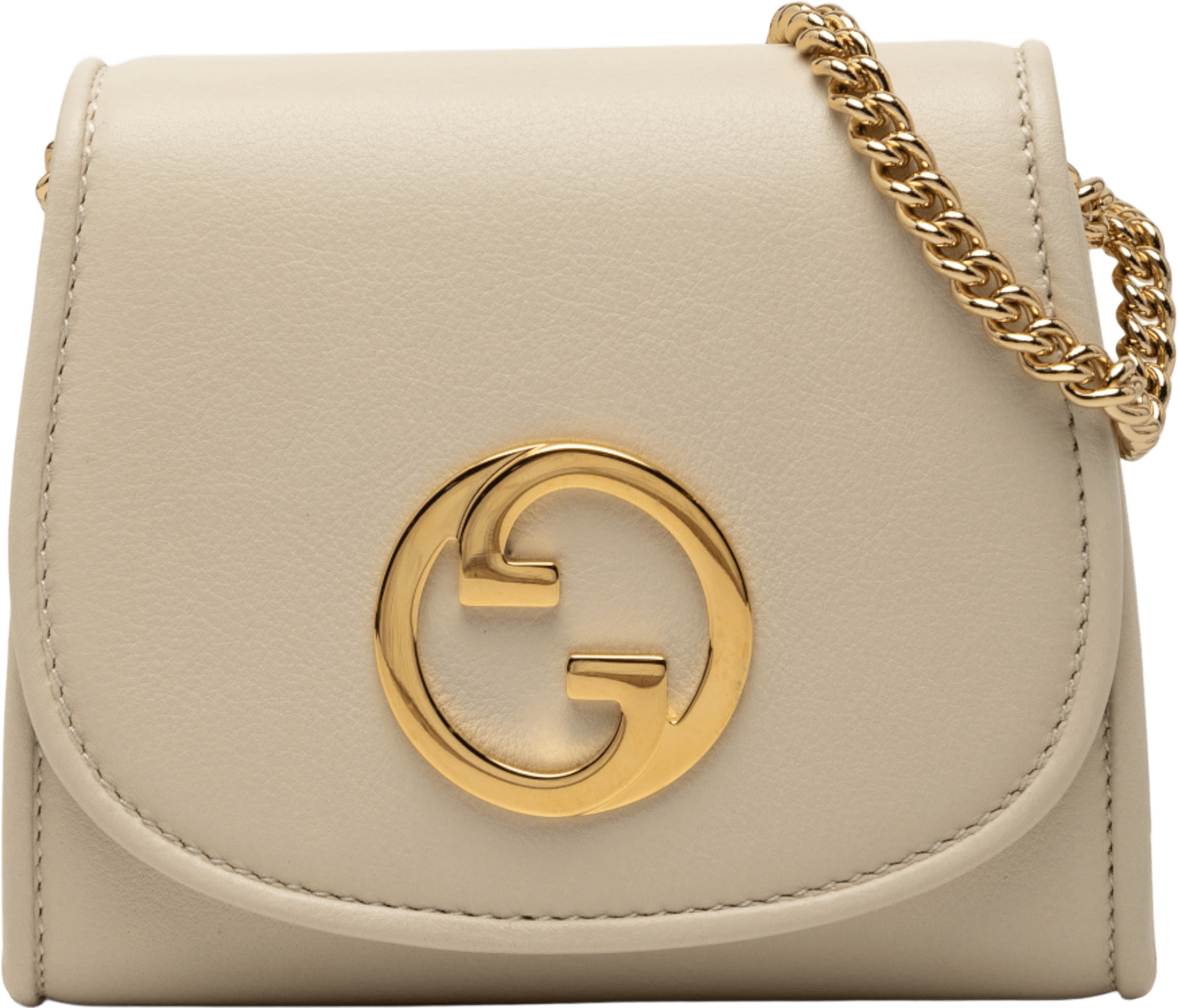 Gucci Medium Calfskin Blondie Wallet On Chain, från Luxclusif, i färgen white.