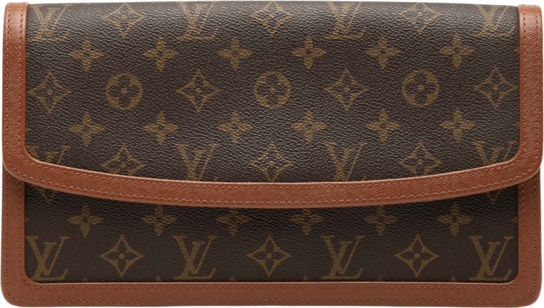 Louis Vuitton Monogram Pochette Dame Gm, från Luxclusif, i färgen brown.