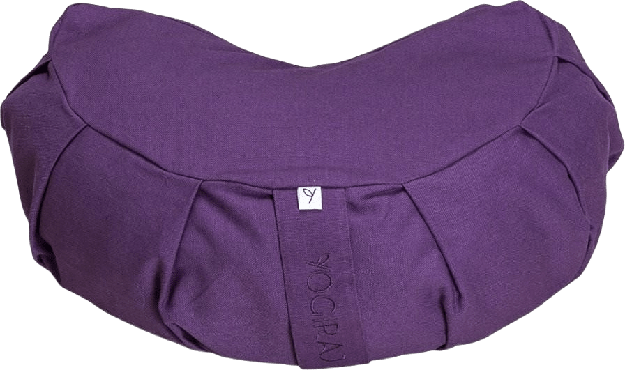 Meditationskudde Meditation Cushion, Crescent, från Yogiraj, i färgen lilac purple.