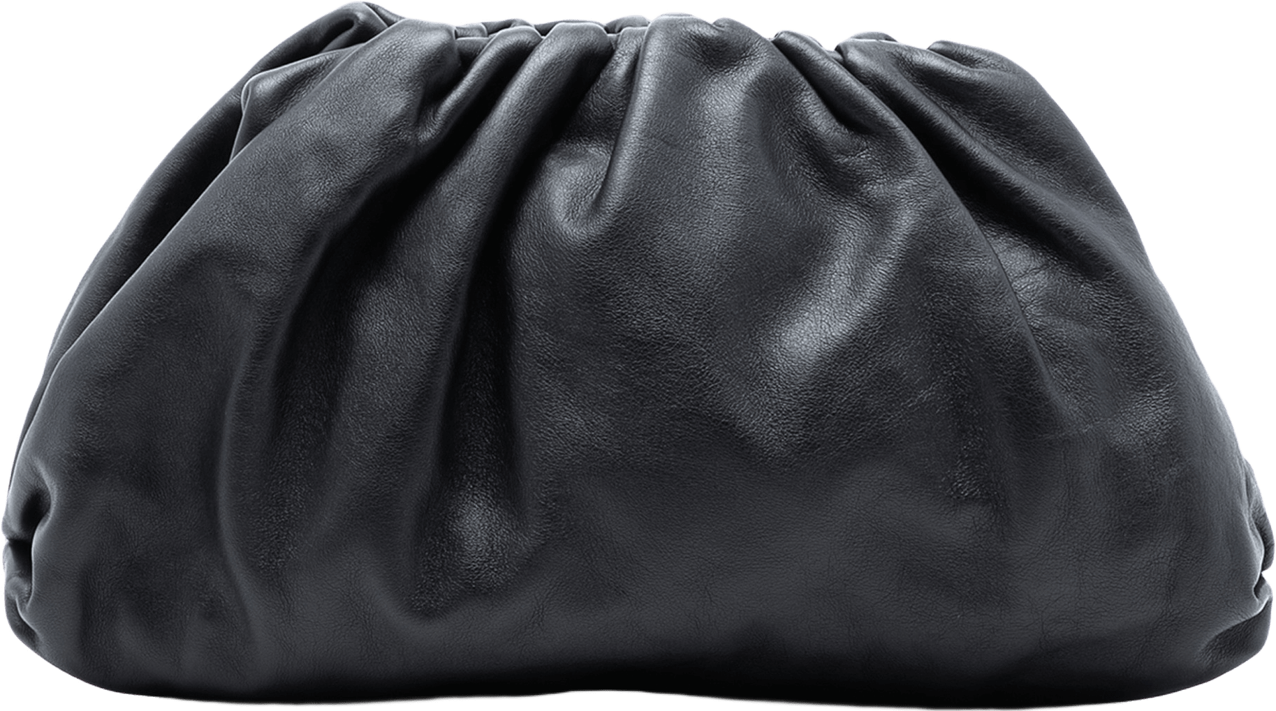 Bottega Veneta Lambskin The Pouch, från Luxclusif, i färgen black.