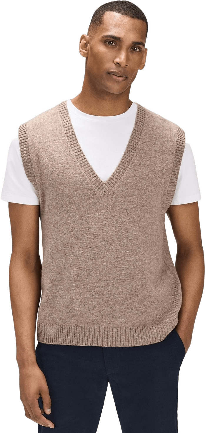 Wool Blend Slipover Leo, från John Henric, i färgen beige.