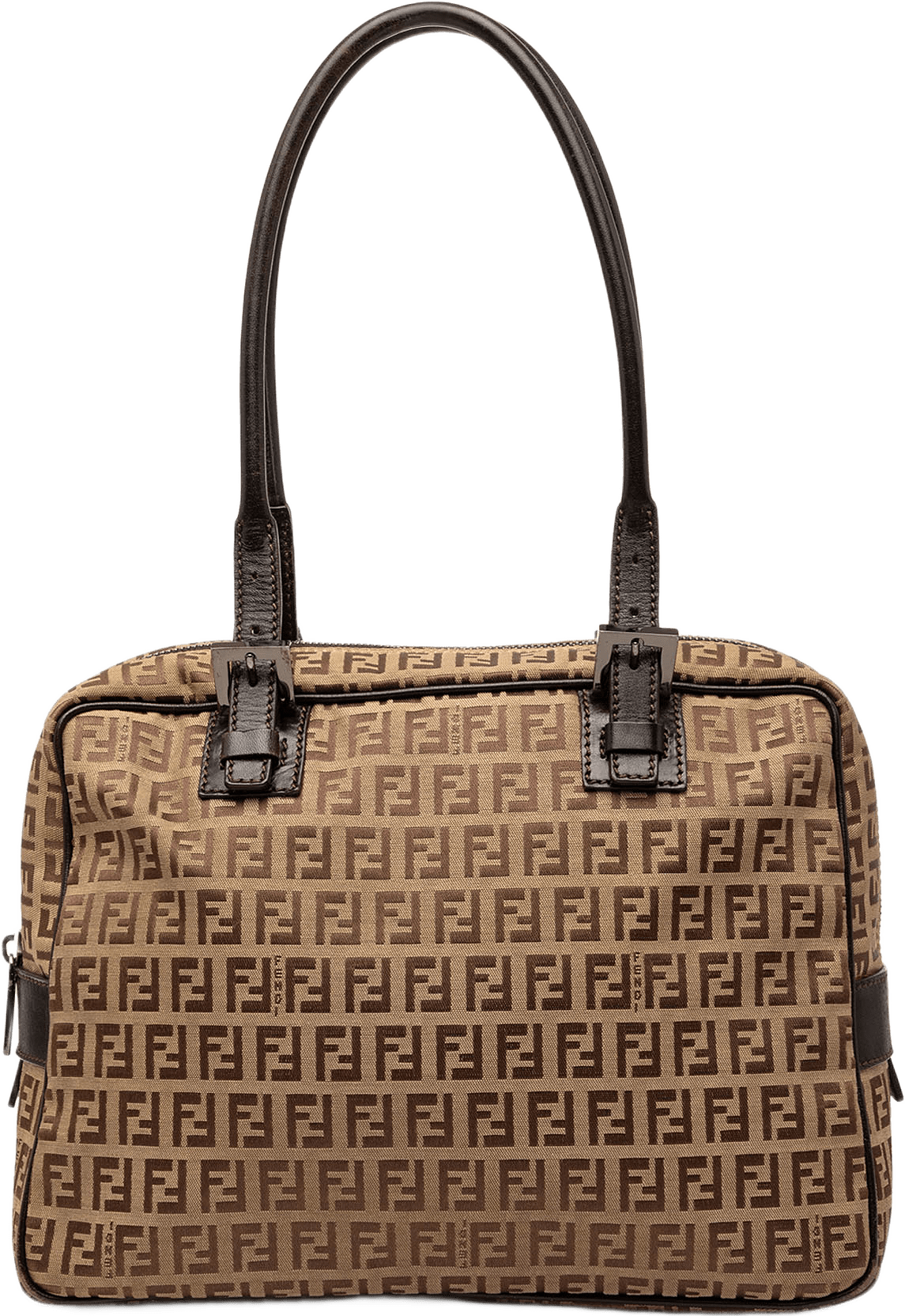 Fendi Zucchino Canvas Shoulder Bag, från Luxclusif, i färgen beige.