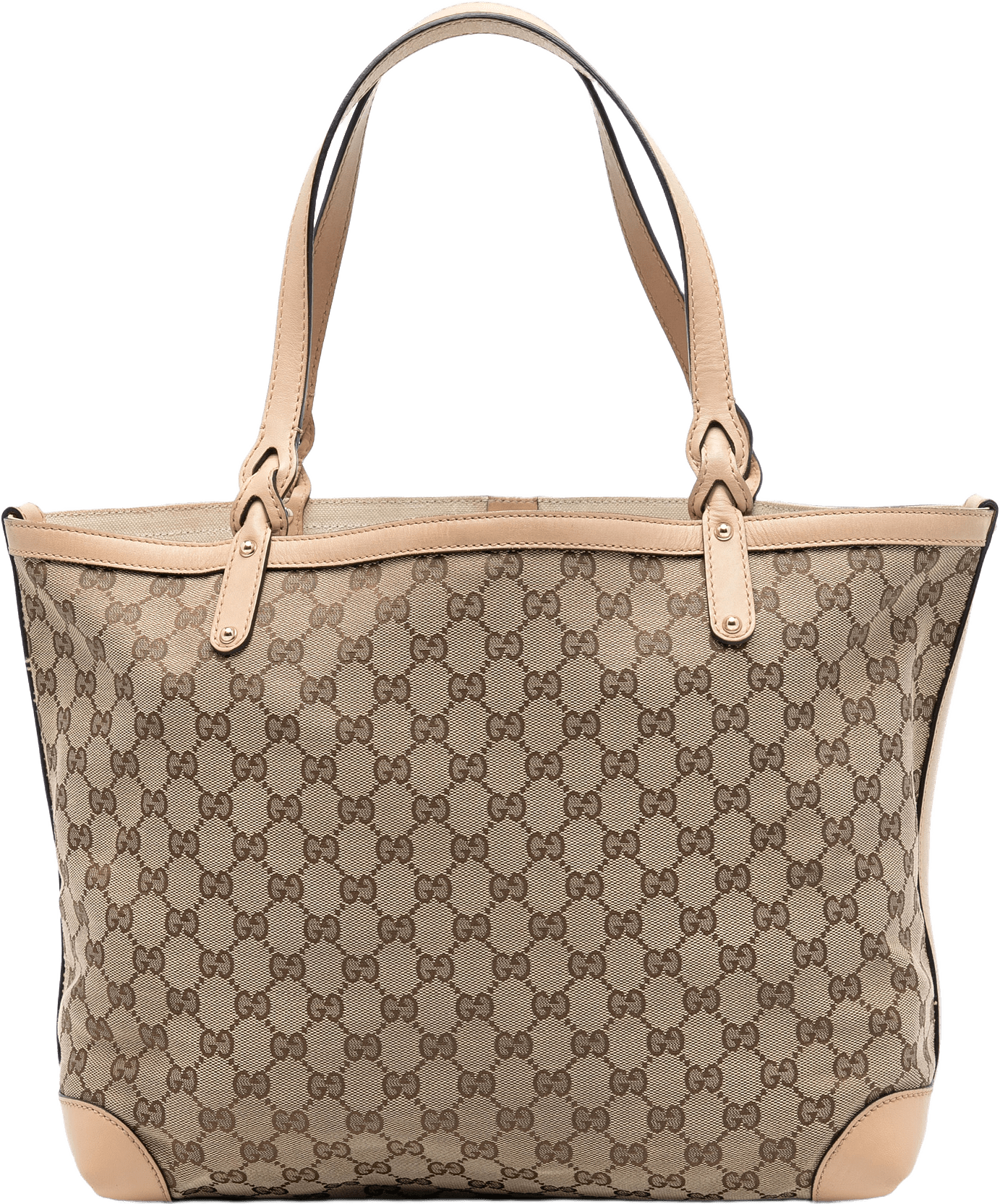 Gucci Medium Gg Canvas Craft Tote, från Luxclusif, i färgen beige.