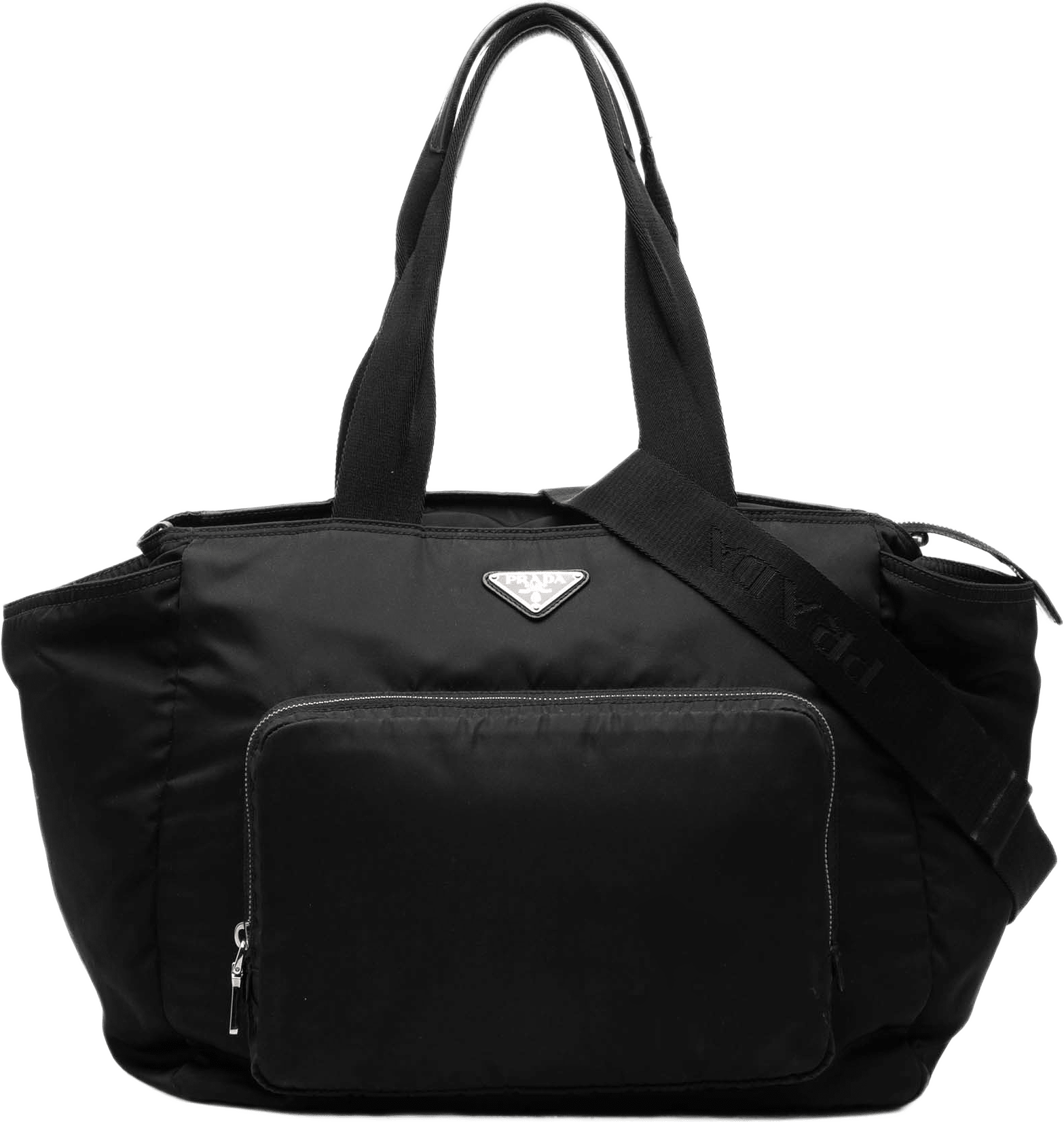 Prada Re Nylon Baby Bag, från Luxclusif, i färgen black.