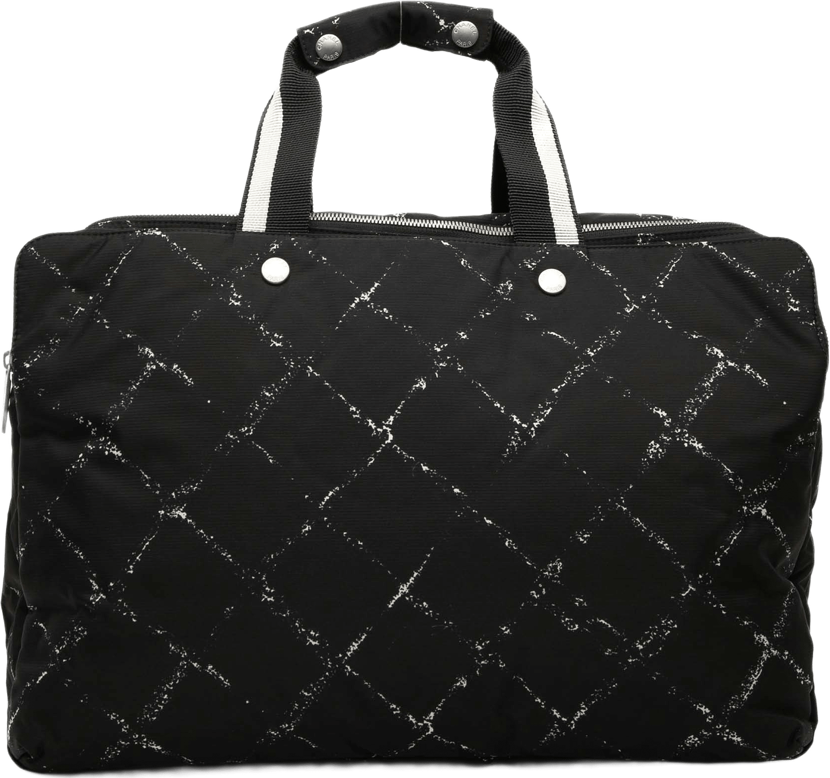 Chanel Old Travel Line Nylon Travel Bag, från Luxclusif, i färgen black.
