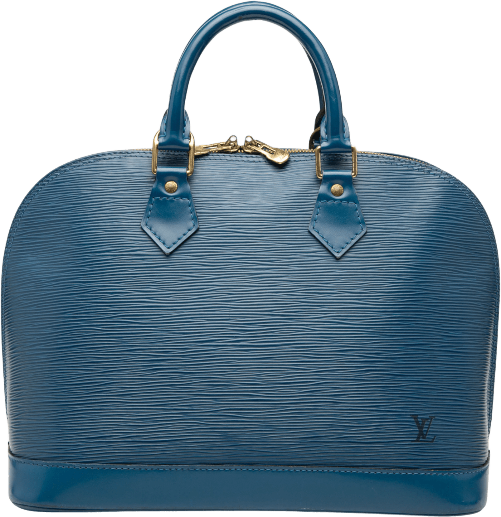 Louis Vuitton Epi Alma Pm, från Luxclusif, i färgen blue.