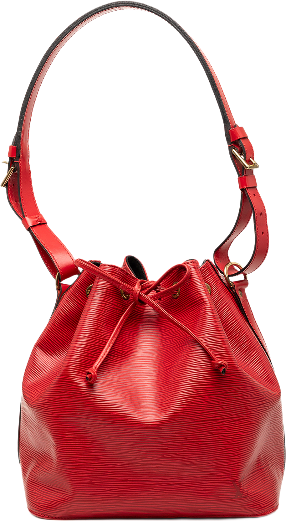 Louis Vuitton Epi Petit Noe, från Luxclusif, i färgen red.