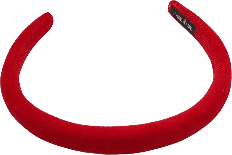 Diadem 1,5cm Med Veckat Mönster, från Complement, i färgen red.