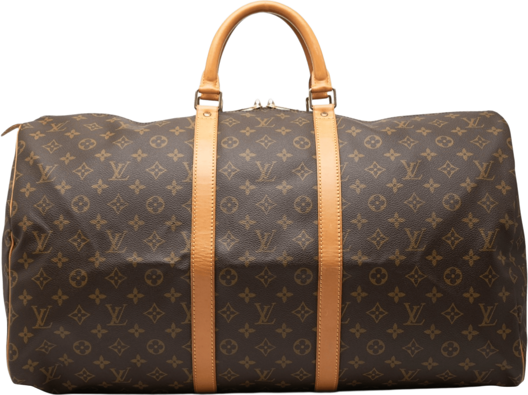 Louis Vuitton Monogram Keepall 55, från Luxclusif, i färgen brown.