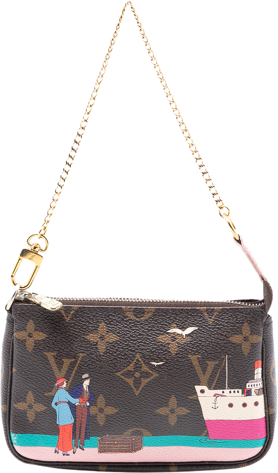 Louis Vuitton Monogram Transatlantic Mini Pochette Accessoires, från Luxclusif, i färgen brown.