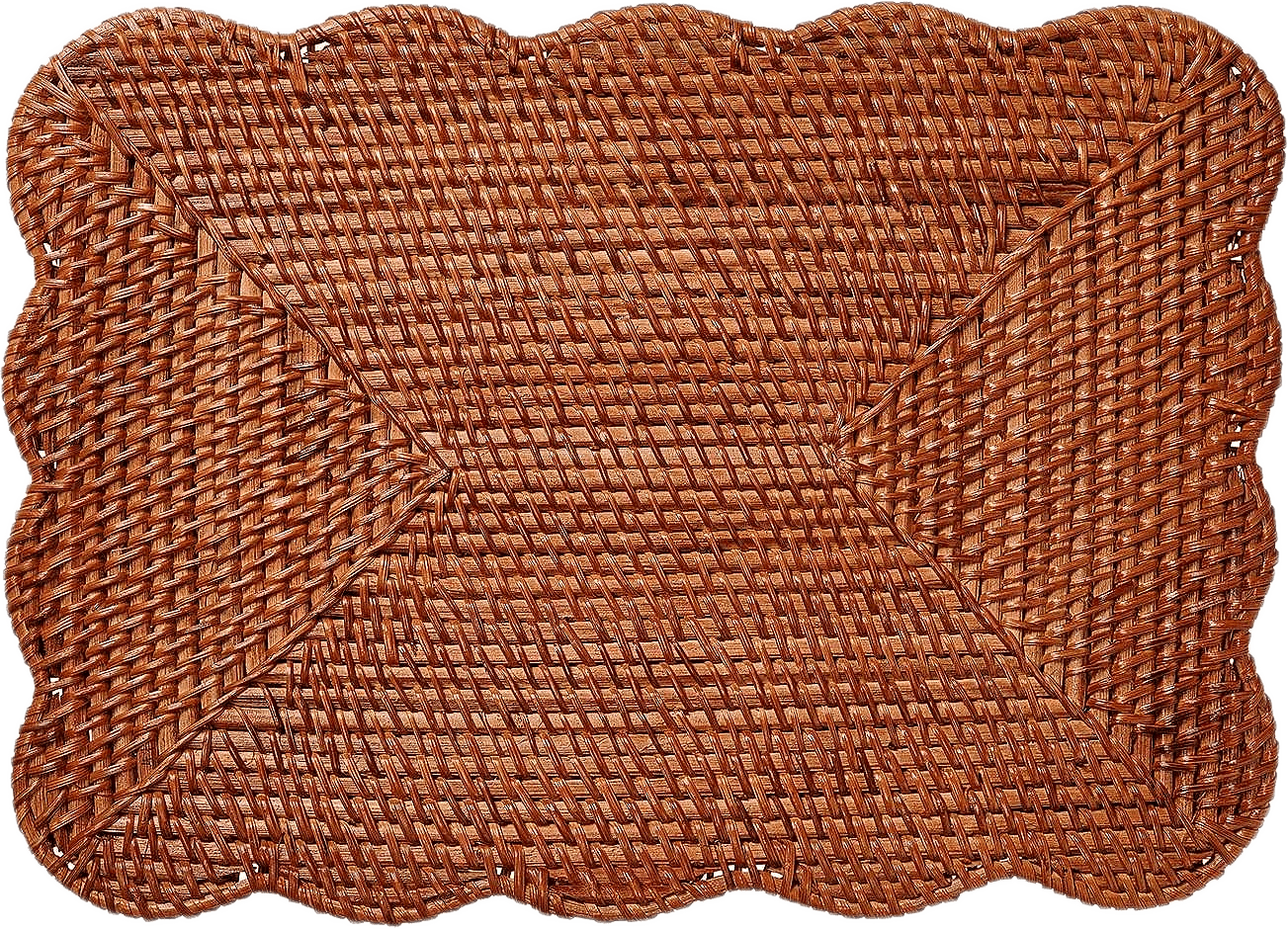 Square Scallop Rotting Bordstablett - 34x48 Cm, från Pick A Poppy, i färgen dark brown.