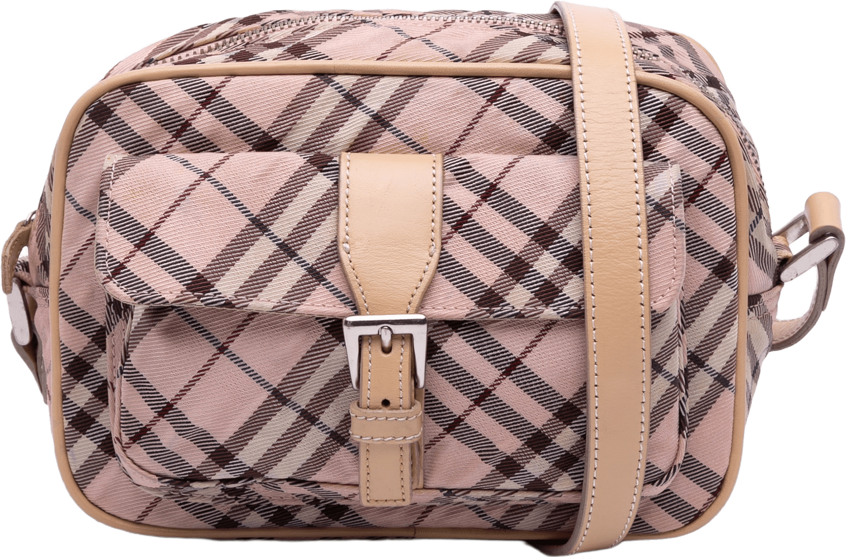 Burberry Nova Check Canvas Crossbody, från Luxclusif, i färgen pink.