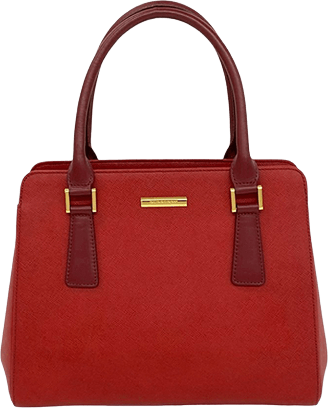 Burberry Leather Handbag, från Luxclusif, i färgen red.