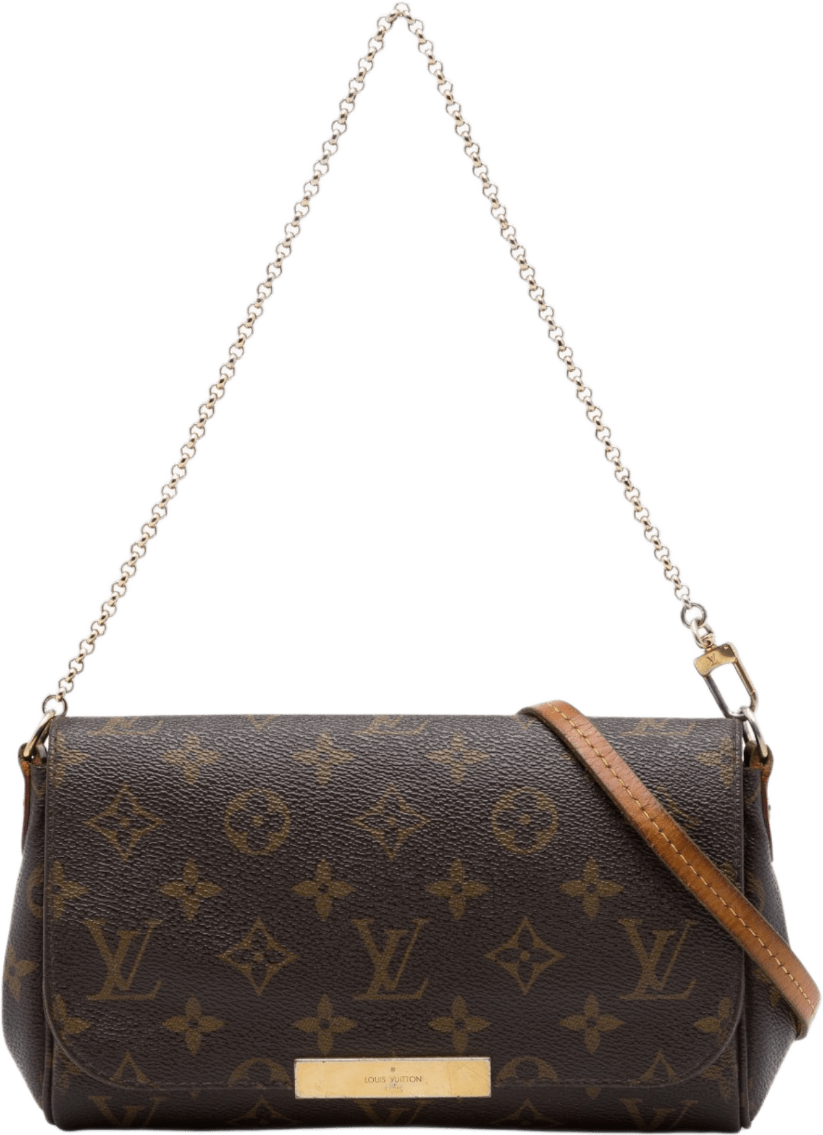 Louis Vuitton Monogram Favorite Pm, från Luxclusif, i färgen brun.