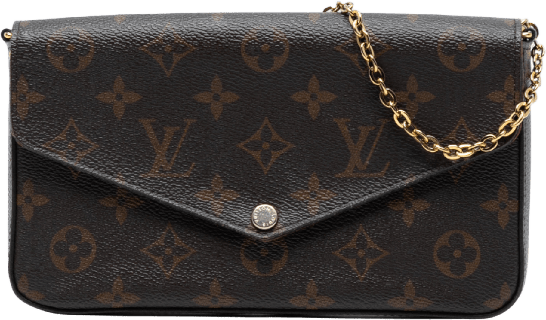 Louis Vuitton Monogram Pochette Felicie, från Luxclusif, i färgen brown.