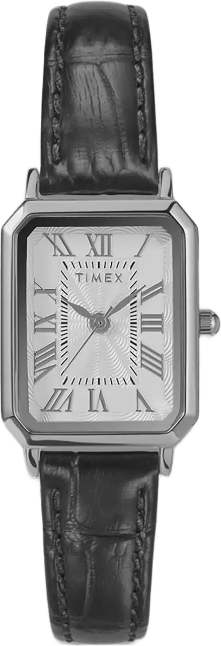 Timex Dress Damklocka Vit/stl, Lderrem - Tw2y00800, från Timex, i färgen 1.