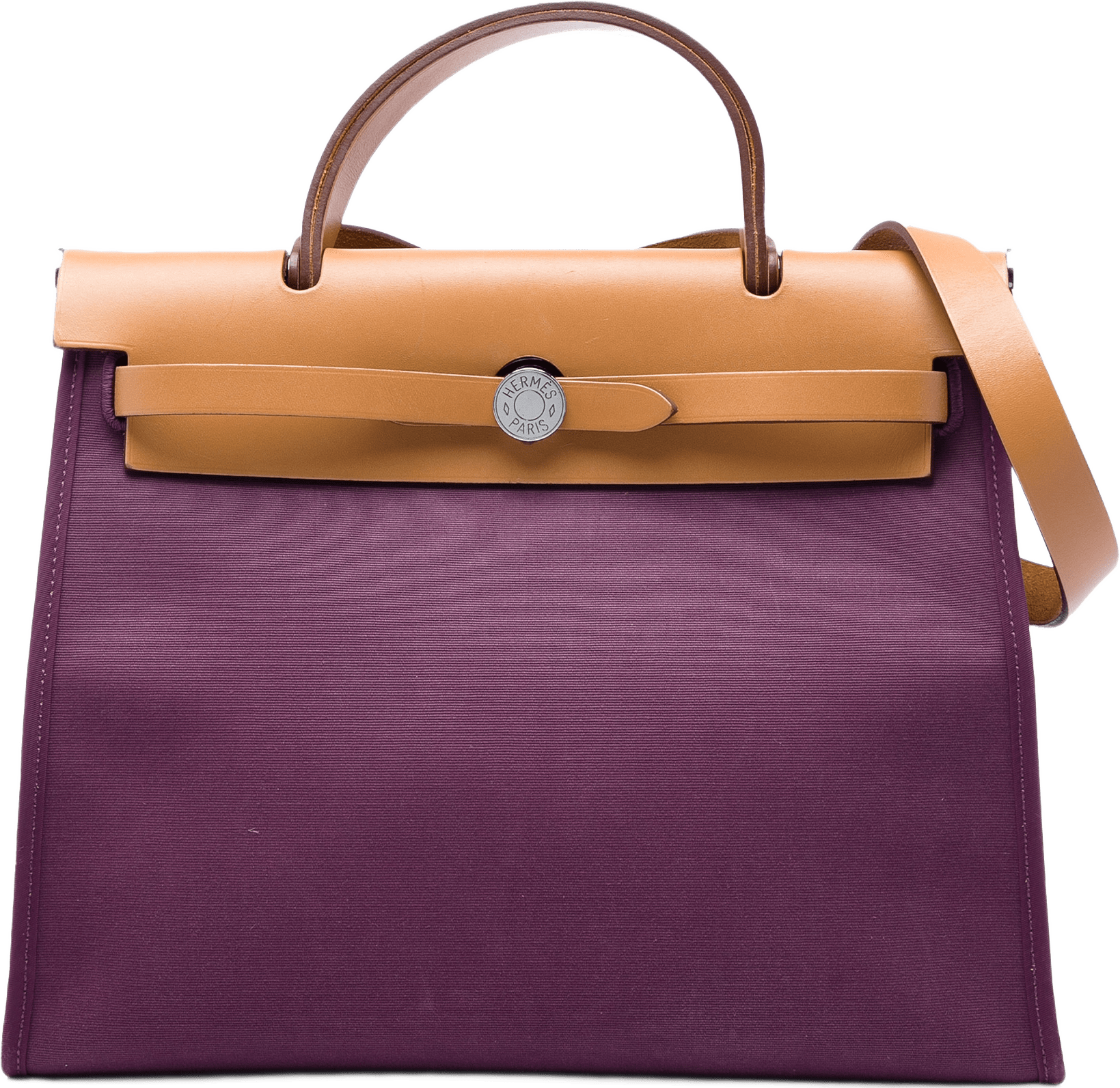 Hermès Toile Verso Herbag Zip 31, från Luxclusif, i färgen purpur.