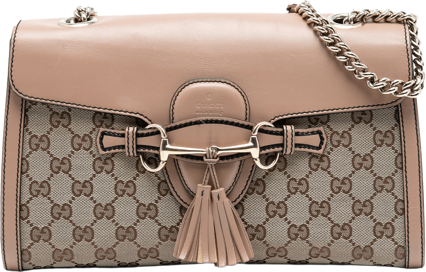 Gucci Medium Gg Canvas Emily Shoulder Bag, från Luxclusif, i färgen beige.