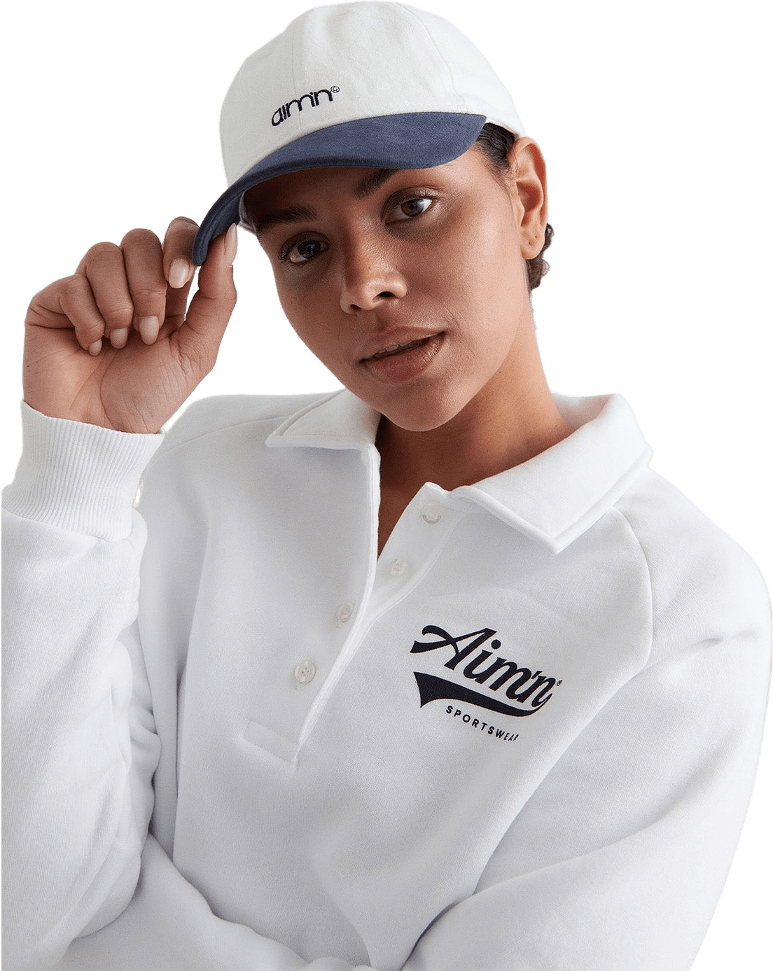 Off White Small Logo Cap, från aim'n, i färgen off white.