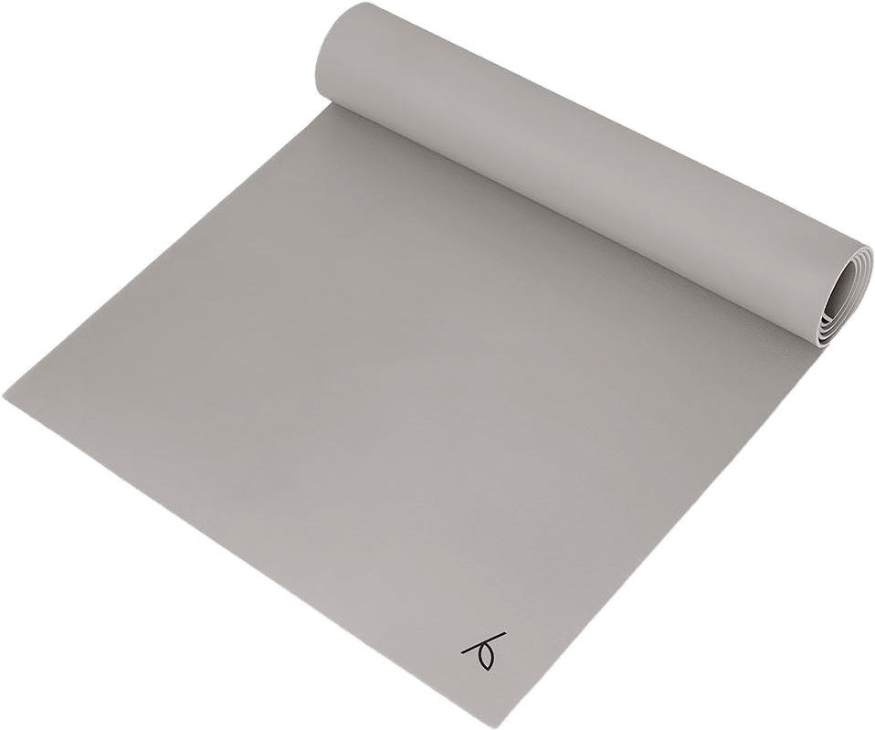 Yogamatta Natural Practice Mat 4 Mm, från Yogiraj, i färgen misty greige.