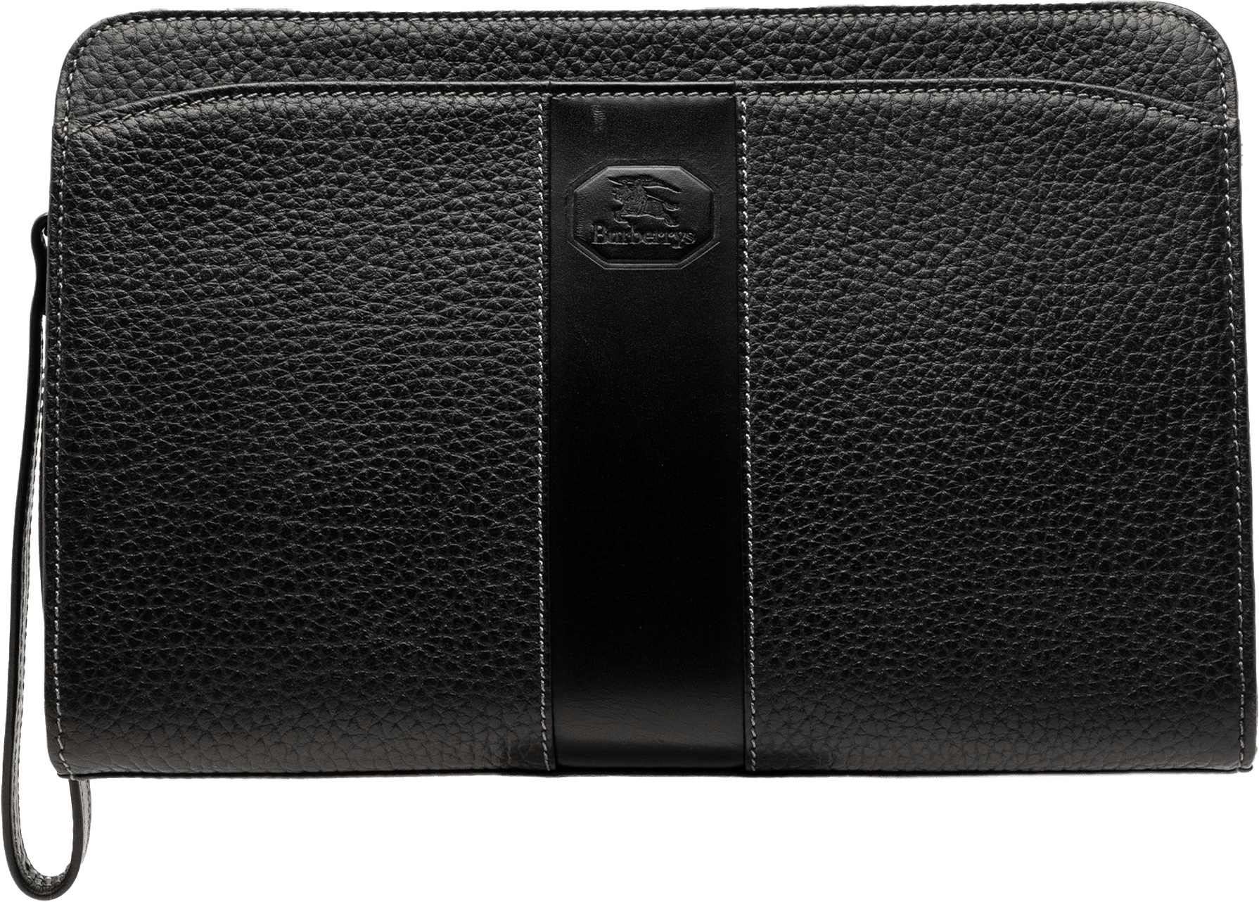 Burberry Leather Clutch, från Luxclusif, i färgen black.