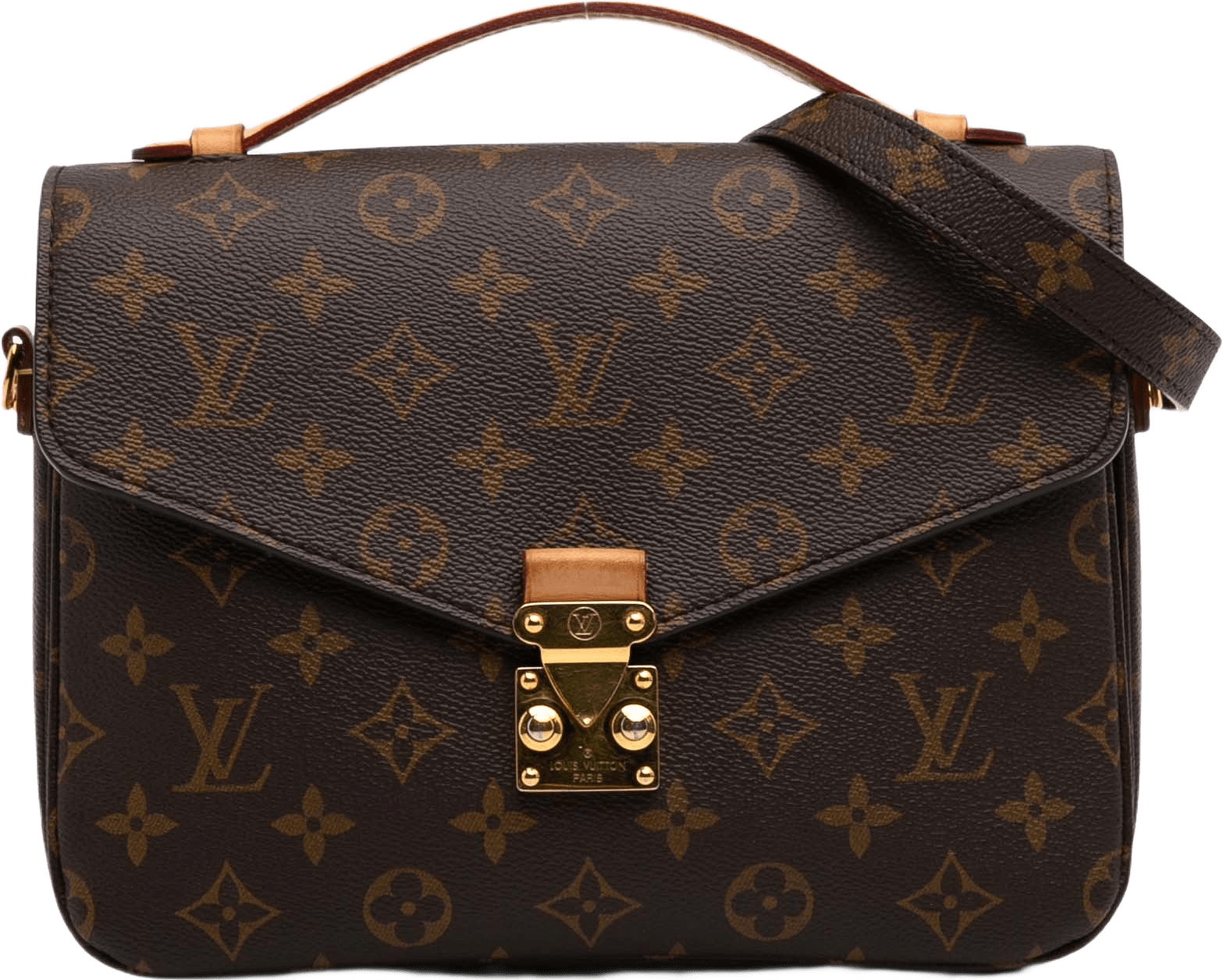Louis Vuitton Monogram Pochette Metis, från Luxclusif, i färgen brown.
