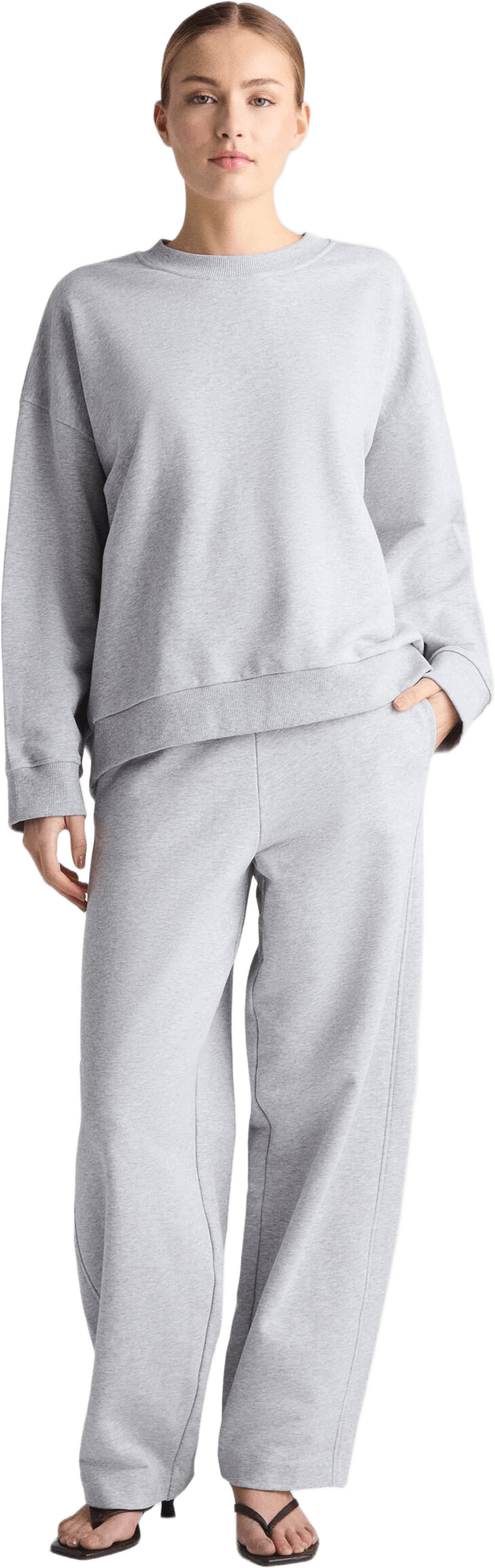 Moe Sweatshirt - Grey Melange, från Residus, i färgen grey.