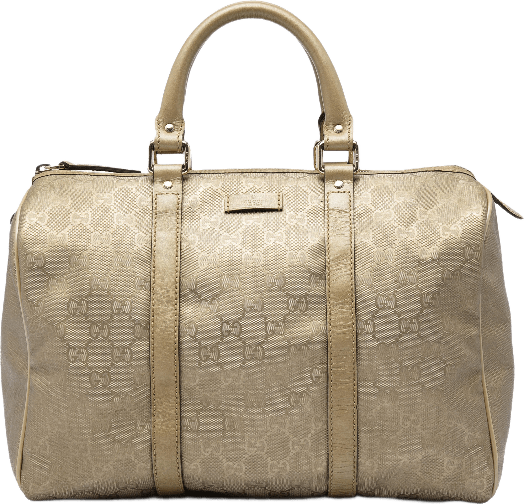 Gucci Medium Gg Imprime Joy Boston Bag, från Luxclusif, i färgen guld.