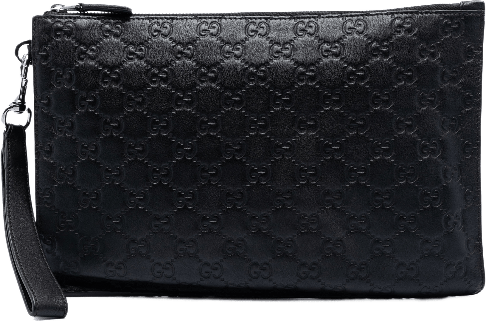 Gucci Guccissima Clutch, från Luxclusif, i färgen black.