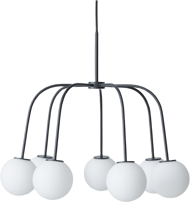 Waterfall, från CO Bankeryd, i färgen svart/opalglas.