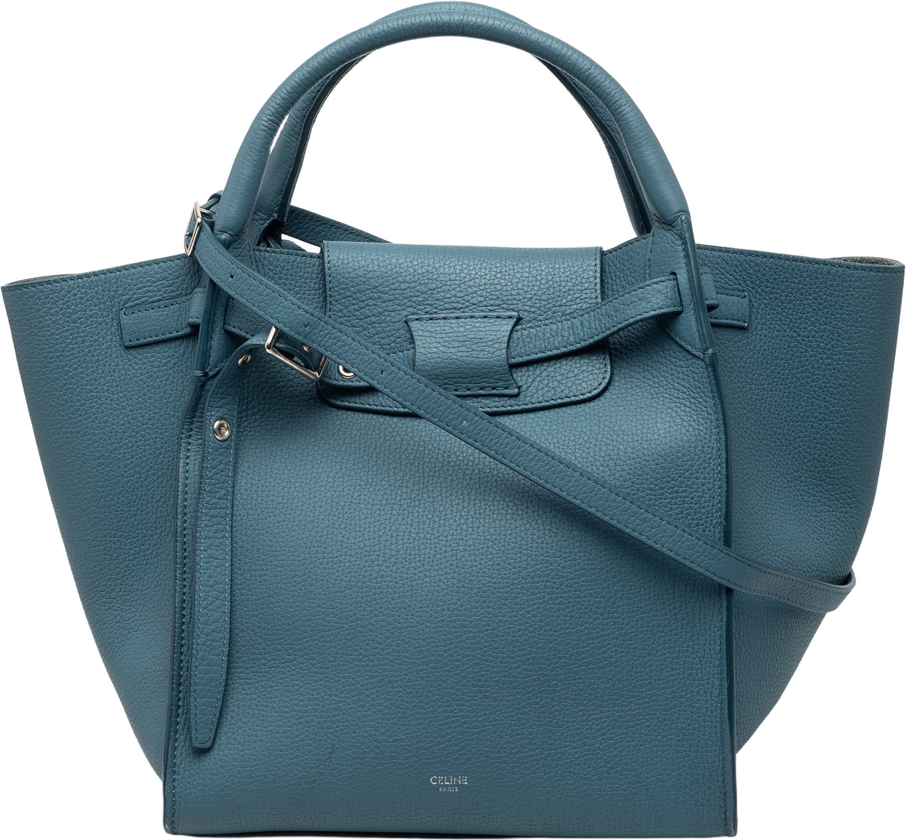 Celine Small Grained Calfskin Big Bag, från Luxclusif, i färgen blue.
