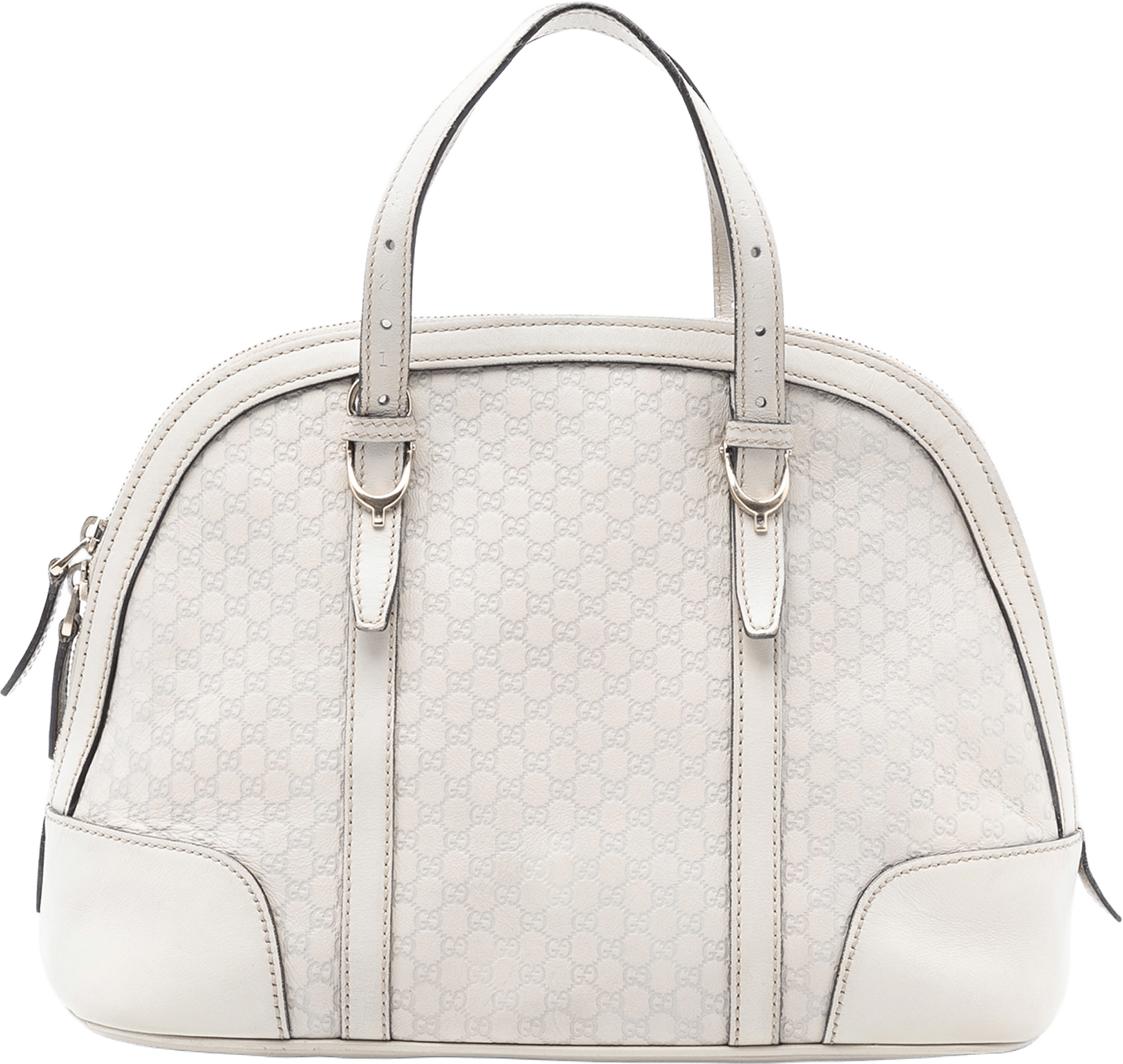 Gucci Medium Microguccissima Nice Dome Satchel, från Luxclusif, i färgen white.