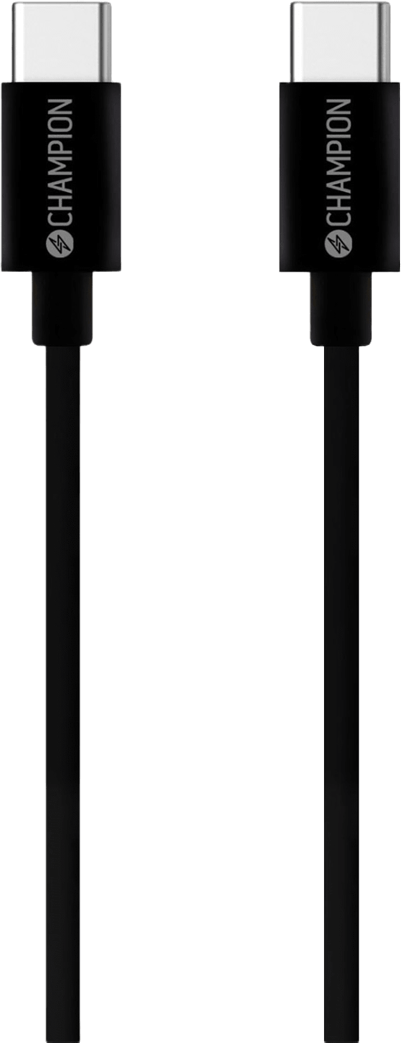 Usb-c Kabel 60w 1m, från Champion Nordic, i färgen svart.