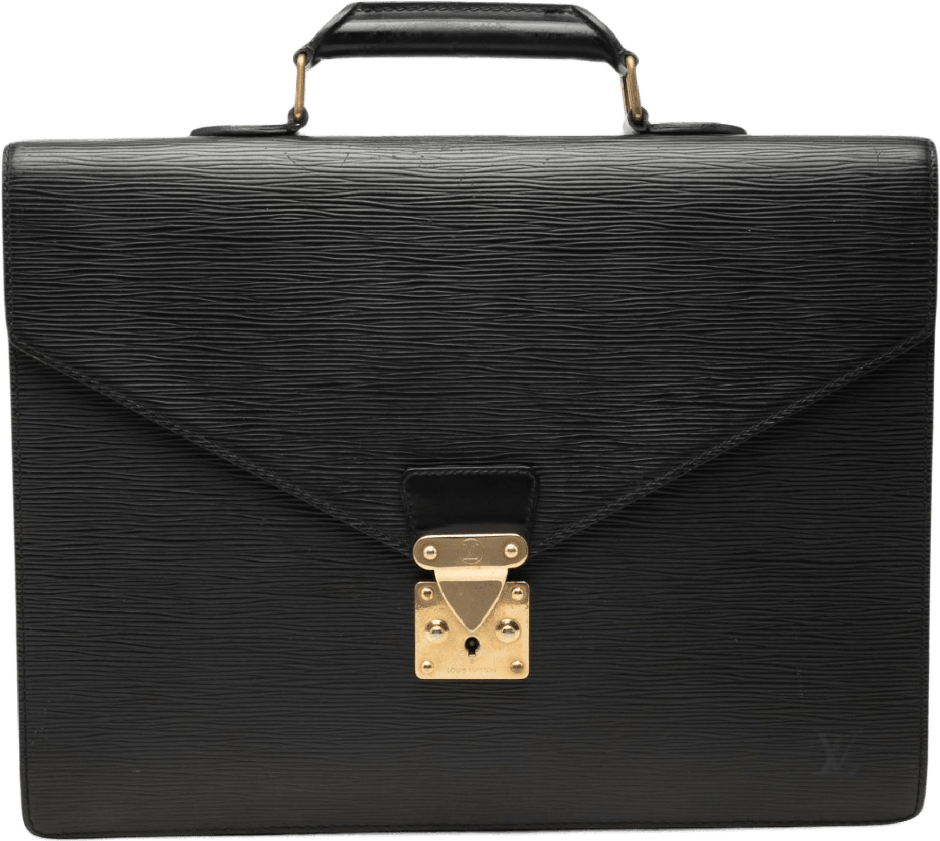 Louis Vuitton Epi Serviette Conseiller, från Luxclusif, i färgen svart.
