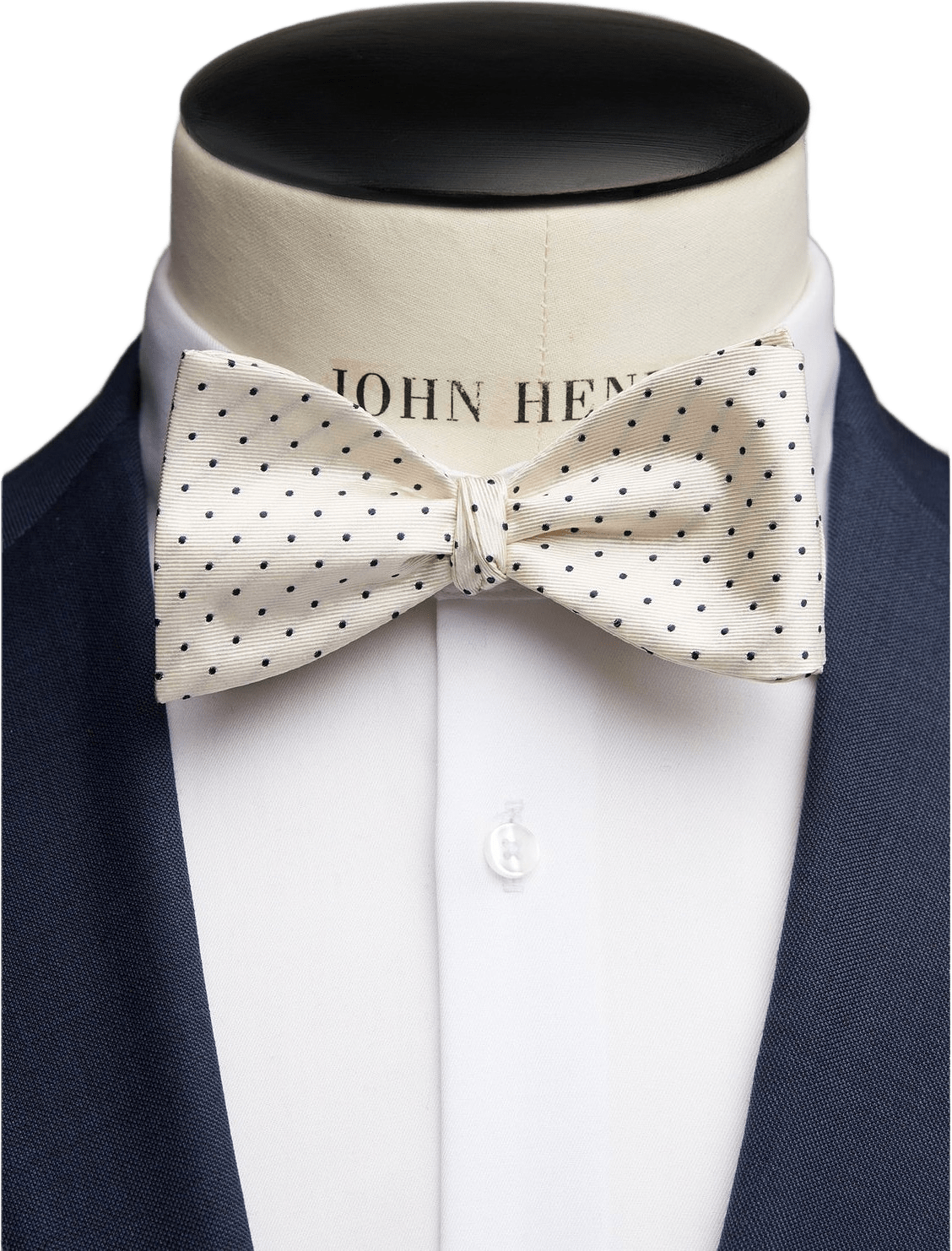 Bow Tie Dot Self Tied, från John Henric, i färgen champagne.