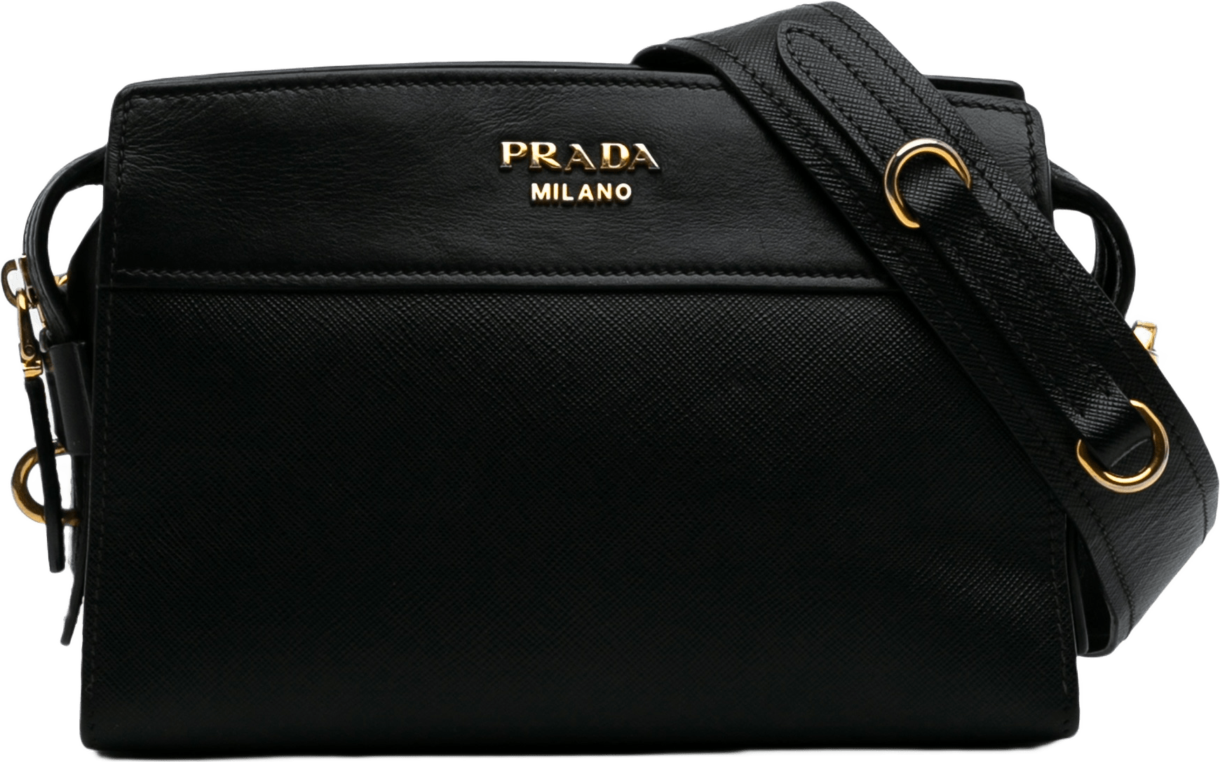 Prada Saffiano And City Calf Esplanade Crossbody