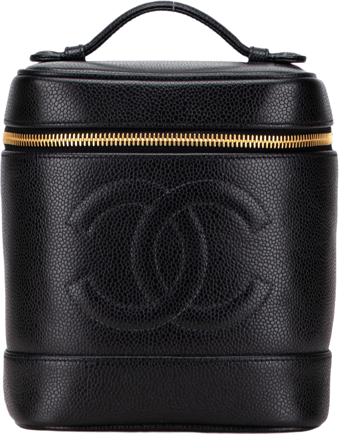 Chanel Cc Caviar Vanity Case, från Luxclusif, i färgen black.