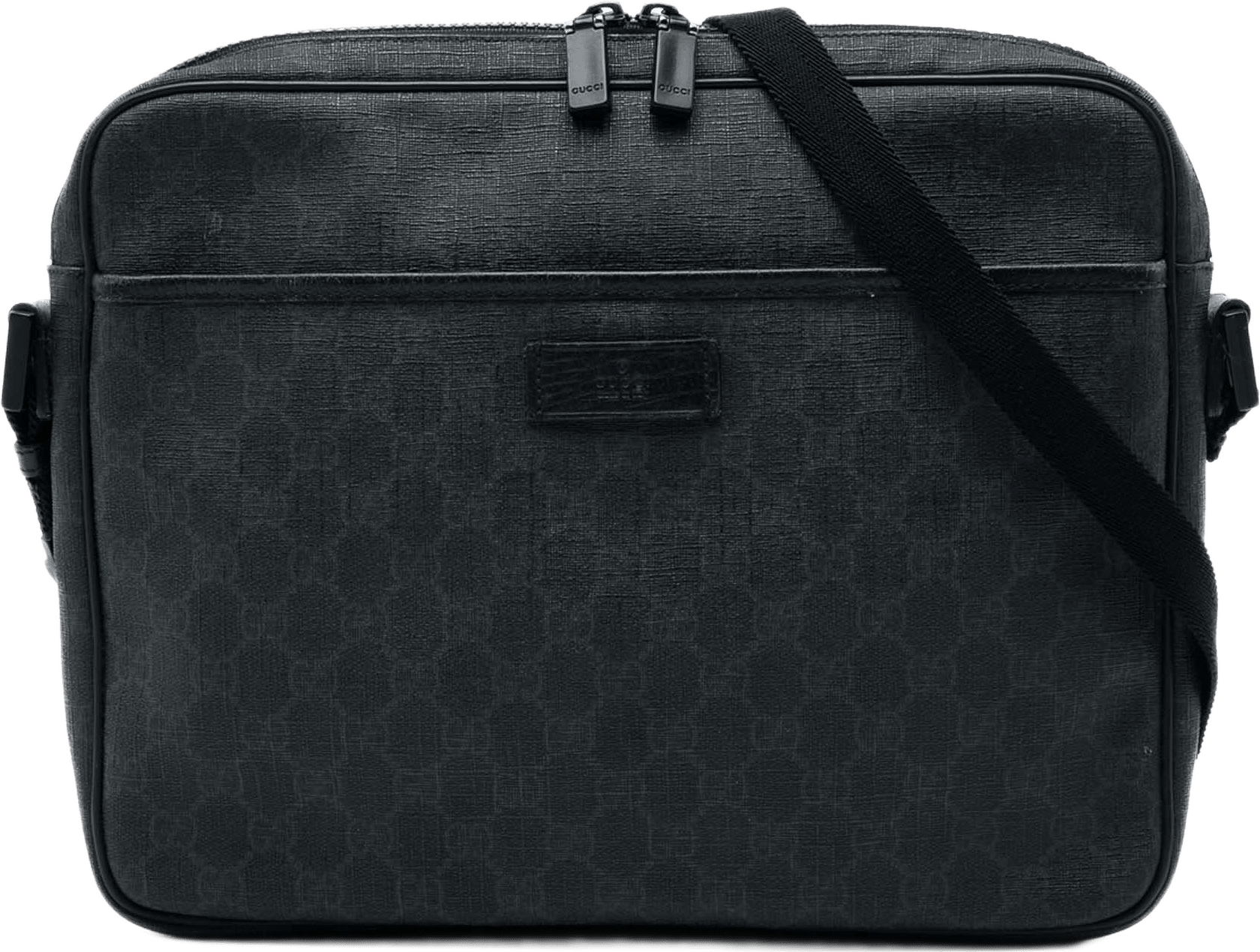 Gucci Gg Supreme Crossbody, från Luxclusif, i färgen svart.