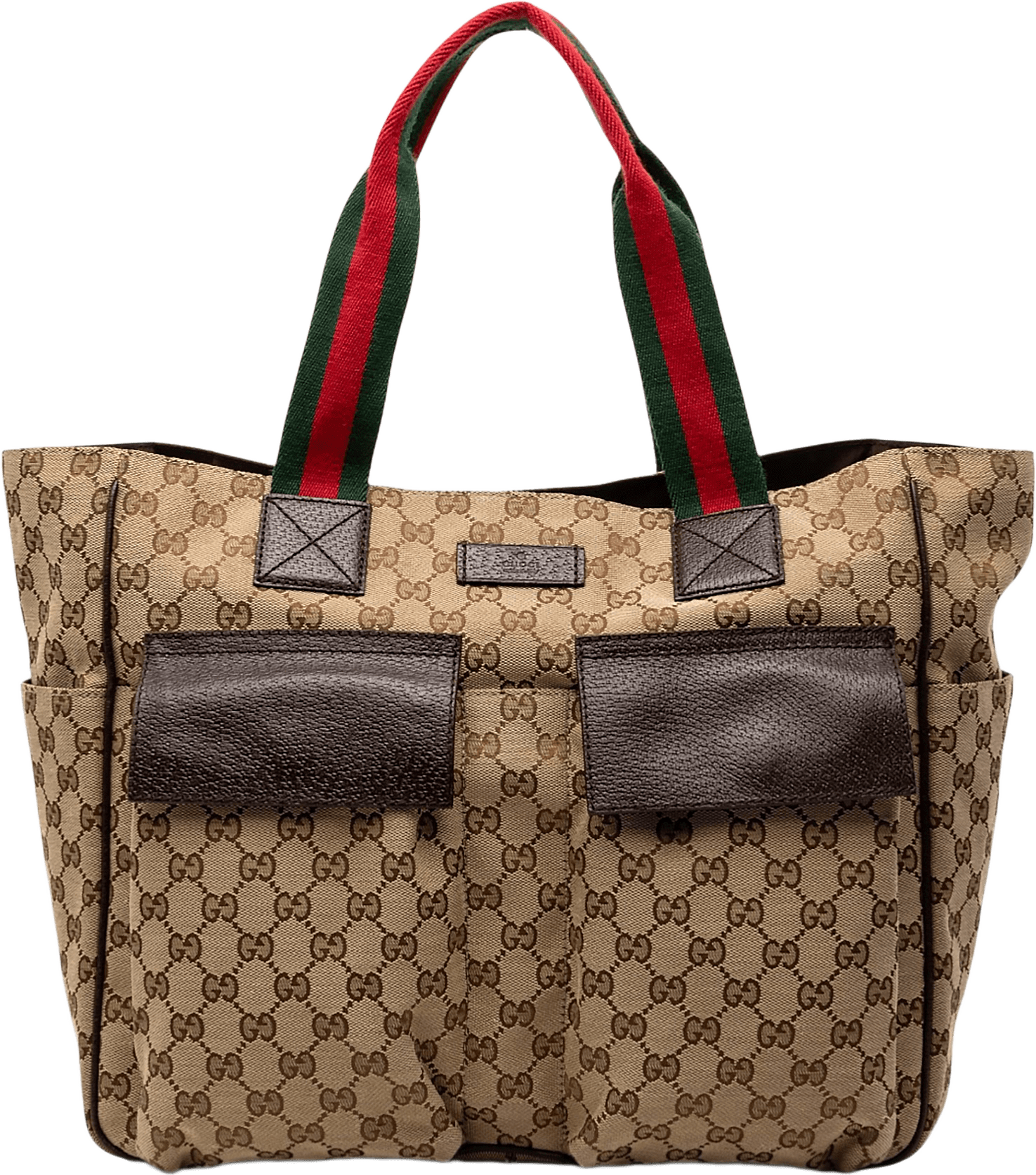 Gucci Gg Canvas Web Tote, från Luxclusif, i färgen beige.